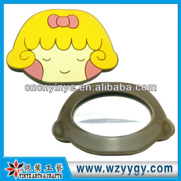 2D Fancy Rubber Mirror With Cartoon Face